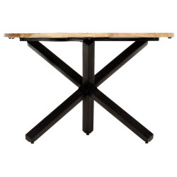 Table à manger Style Industriel en bois de manguier massif 120 x 76 cm {attributes} 2
