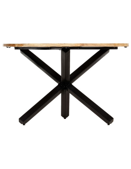 Table à manger Style Industriel en bois de manguier massif 120 x 76 cm {attributes}