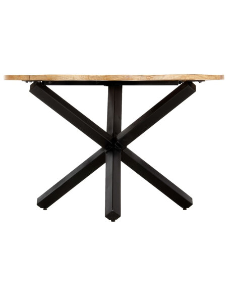 Table à manger Style Industriel en bois de manguier massif 120 x 76 cm {attributes}