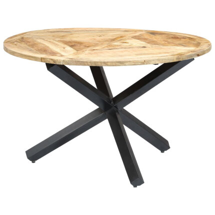 Table à manger Style Industriel en bois de manguier massif 120 x 76 cm {attributes}