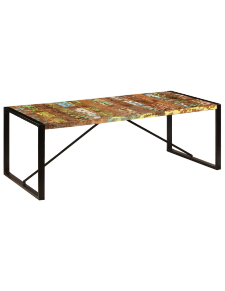 Table à manger Style Industriel en bois de récupération Multicolore 220 x 100 x 75 cm {attributes}