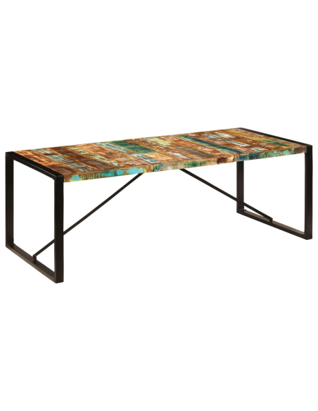 Table à manger Style Industriel en bois de récupération Multicolore 220 x 100 x 75 cm {attributes}