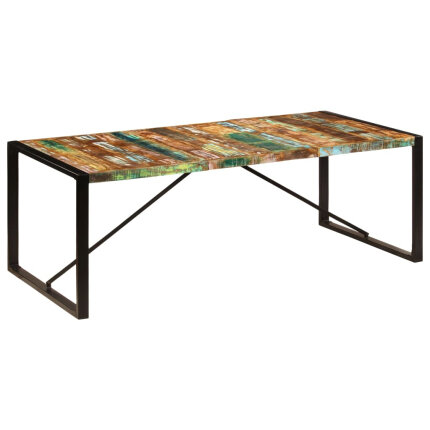 Table à manger Style Industriel en bois de récupération Multicolore 220 x 100 x 75 cm {attributes}