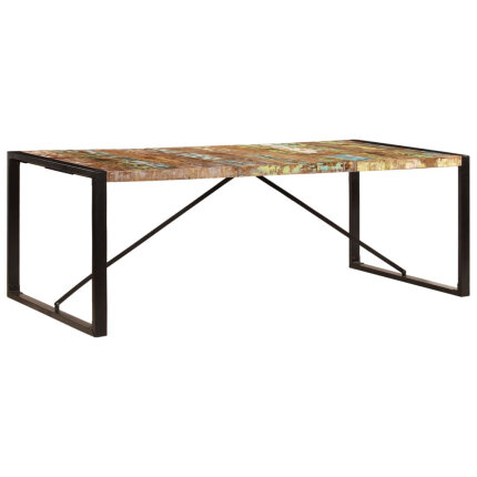 Table à manger Style Industriel en bois de récupération Multicolore 220 x 100 x 75 cm {attributes}