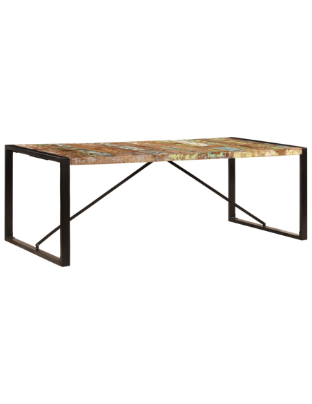 Table à manger Style Industriel en bois de récupération Multicolore 220 x 100 x 75 cm {attributes}