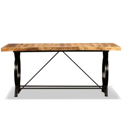Table à manger Style Industriel en bois de manguier brut 180 cm {attributes}