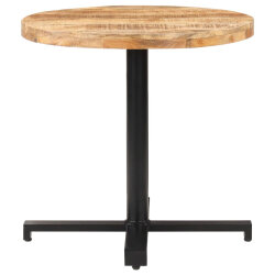 Table de bistro Style Industriel ronde en bois de manguier brut Ø 80 x 75 cm {attributes} 2
