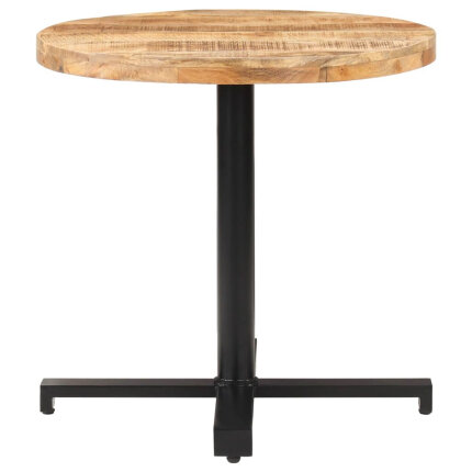 Table de bistro Style Industriel ronde en bois de manguier brut Ø 80 x 75 cm {attributes}
