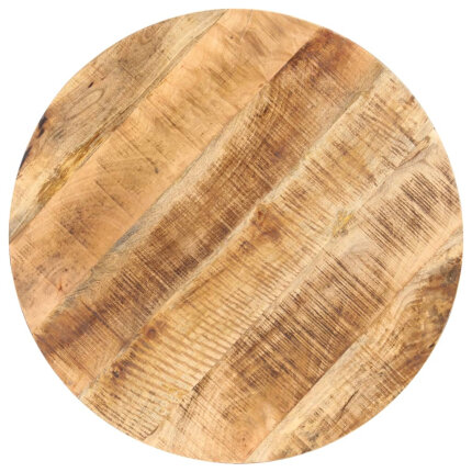 Table de bistro Style Industriel ronde en bois de manguier brut Ø 80 x 75 cm {attributes}