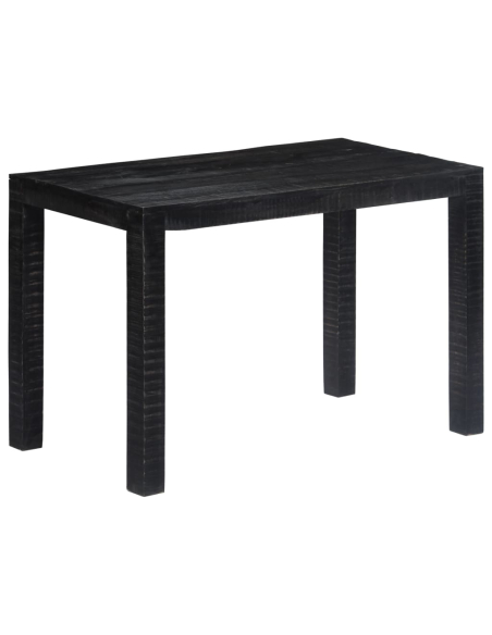 Table à manger Style Industriel en bois de manguier massif Noir 118 x 60 x 76 cm {attributes}