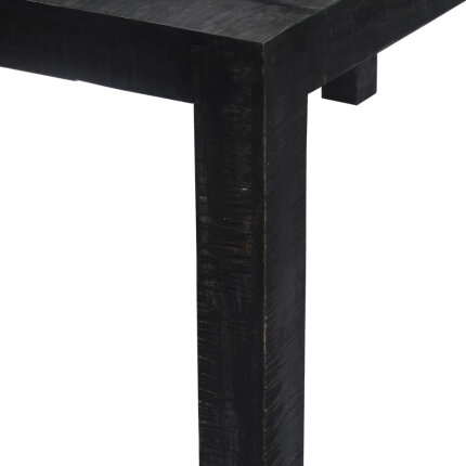 Table à manger Style Industriel en bois de manguier massif Noir 118 x 60 x 76 cm {attributes}