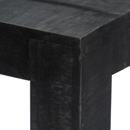 Table à manger Style Industriel en bois de manguier massif Noir 118 x 60 x 76 cm {attributes}