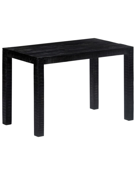 Table à manger Style Industriel en bois de manguier massif Noir 118 x 60 x 76 cm {attributes}
