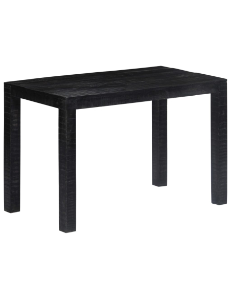 Table à manger Style Industriel en bois de manguier massif Noir 118 x 60 x 76 cm {attributes}