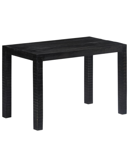 Table à manger Style Industriel en bois de manguier massif Noir 118 x 60 x 76 cm {attributes}