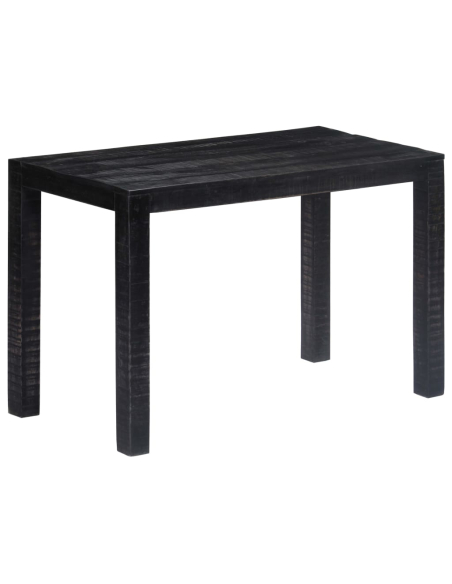 Table à manger Style Industriel en bois de manguier massif Noir 118 x 60 x 76 cm {attributes}