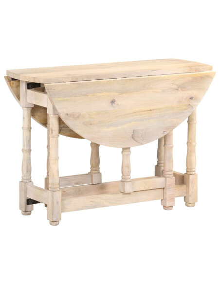 Table à manger style Campagne en bois de manguier massif  110x76 cm {attributes} Table à manger style Campagne en bois de manguier massif  110x76 cm {attributes}