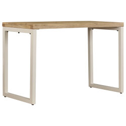 Table à manger Style Industriel Bois de manguier massif et acier 115x55x76 cm {attributes} 2