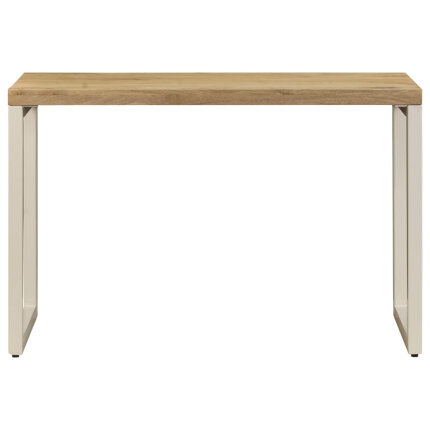 Table à manger Style Industriel Bois de manguier massif et acier 115x55x76 cm {attributes}