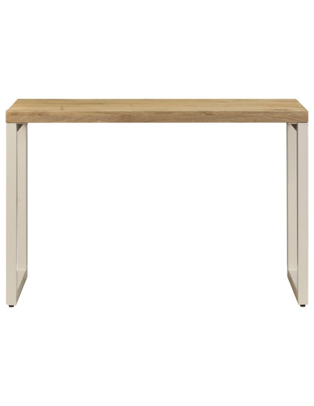 Table à manger Style Industriel Bois de manguier massif et acier 115x55x76 cm {attributes}