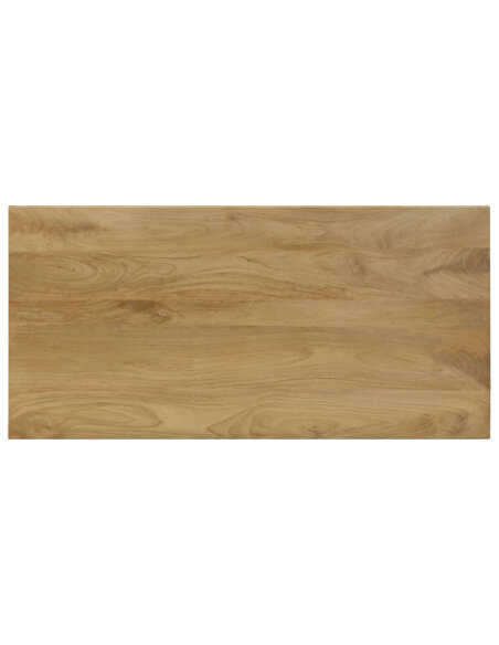 Table à manger Style Industriel Bois de manguier massif et acier 115x55x76 cm {attributes}