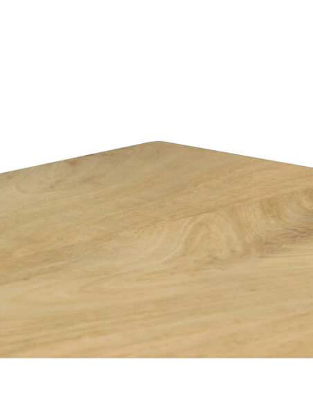 Table à manger Style Industriel Bois de manguier massif et acier 115x55x76 cm {attributes}