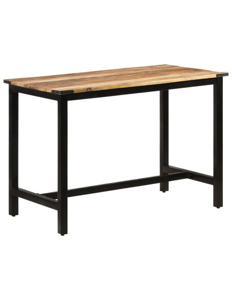 Table à manger Style Industriel en bois de manguier massif 110x60x76 cm {attributes}