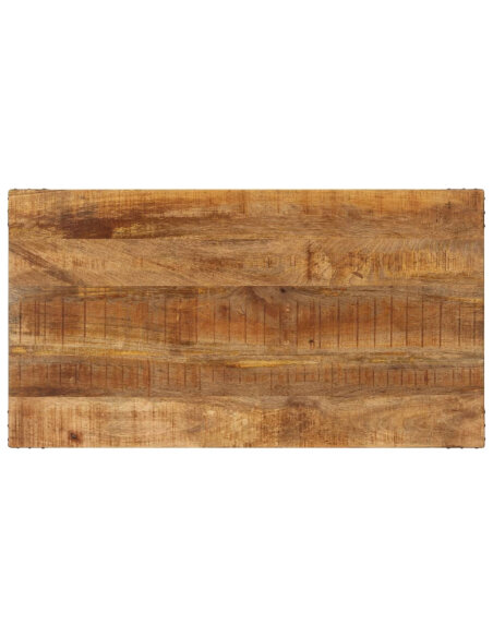 Table à manger Style Industriel en bois de manguier massif 110x60x76 cm {attributes}