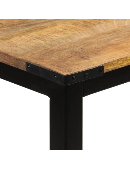 Table à manger Style Industriel en bois de manguier massif 110x60x76 cm {attributes}