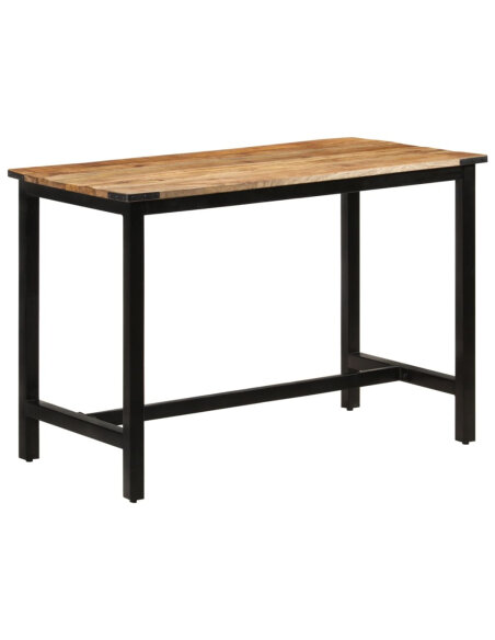 Table à manger Style Industriel en bois de manguier massif 110x60x76 cm {attributes}