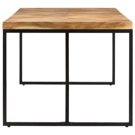 Table à manger Style Industriel en bois massif d'acacia et de manguier 180 x 90 x 76 cm {attributes}