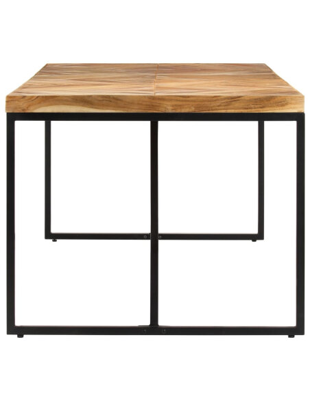 Table à manger Style Industriel en bois massif d'acacia et de manguier 180 x 90 x 76 cm {attributes} Table à manger Style Industriel en bois massif d'acacia et de manguier 180 x 90 x 76 cm {attributes}