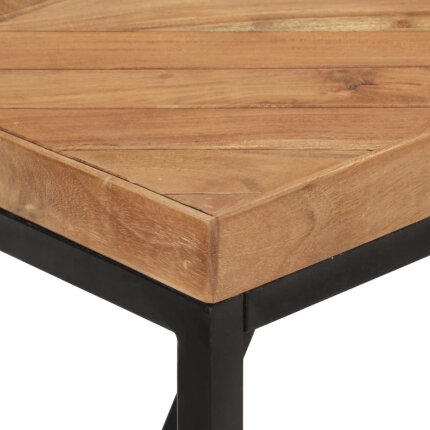 Table à manger Style Industriel en bois massif d'acacia et de manguier 180 x 90 x 76 cm {attributes}