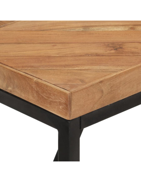 Table à manger Style Industriel en bois massif d'acacia et de manguier 180 x 90 x 76 cm {attributes} Table à manger Style Industriel en bois massif d'acacia et de manguier 180 x 90 x 76 cm {attributes}