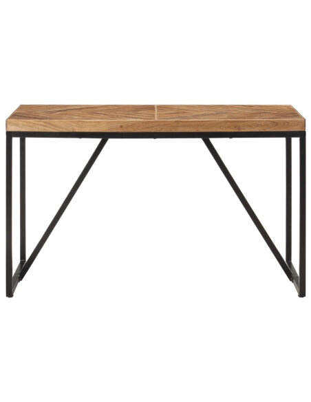 Table à manger Style Industriel en bois massif d'acacia et de manguier 120 x 60 x 76 cm {attributes} Table à manger Style Industriel en bois massif d'acacia et de manguier 120 x 60 x 76 cm {attributes}