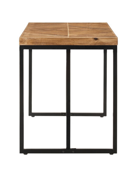 Table à manger Style Industriel en bois massif d'acacia et de manguier 120 x 60 x 76 cm {attributes} Table à manger Style Industriel en bois massif d'acacia et de manguier 120 x 60 x 76 cm {attributes}