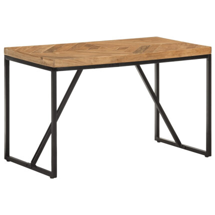 Table à manger Style Industriel en bois massif d'acacia et de manguier 120 x 60 x 76 cm {attributes}