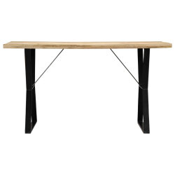 Table à manger Style Industriel en bois de manguier massif 140 x 80 x 76 cm {attributes} 2