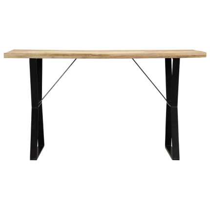 Table à manger Style Industriel en bois de manguier massif 140 x 80 x 76 cm {attributes}