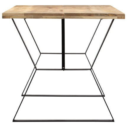 Table à manger Style Industriel en bois de manguier massif 140 x 80 x 76 cm {attributes}