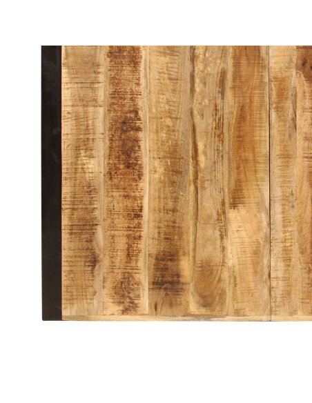 Table à manger Style Industriel en bois de manguier massif 180 x 90 x 75 cm {attributes} Table à manger Style Industriel en bois de manguier massif 180 x 90 x 75 cm {attributes}