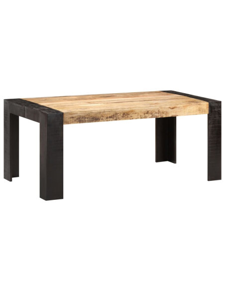 Table salle à manger Style Industriel en bois de manguier massif 180 x 90 x 76 cm {attributes} Table salle à manger Style Industriel en bois de manguier massif 180 x 90 x 76 cm {attributes}
