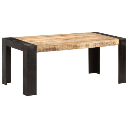 Table salle à manger Style Industriel en bois de manguier massif 180 x 90 x 76 cm {attributes}