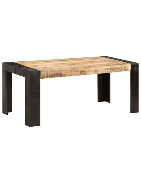 Table salle à manger Style Industriel en bois de manguier massif 180 x 90 x 76 cm {attributes} Table salle à manger Style Industriel en bois de manguier massif 180 x 90 x 76 cm {attributes}
