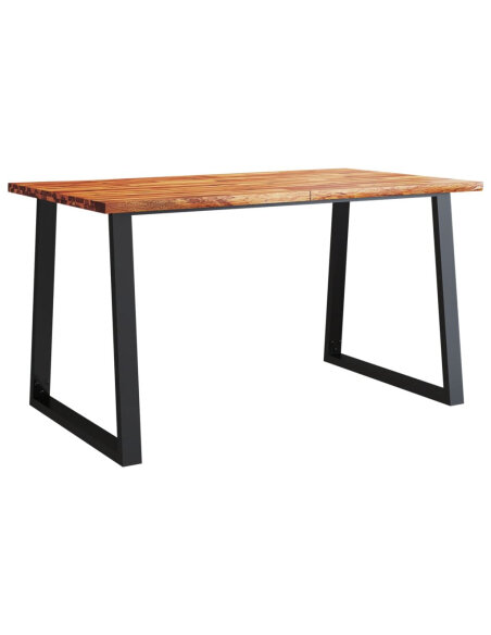 Table à manger Style Industriel en bois d'acacia 140 x 80 x 75 cm {attributes} Table à manger Style Industriel en bois d'acacia 140 x 80 x 75 cm {attributes}