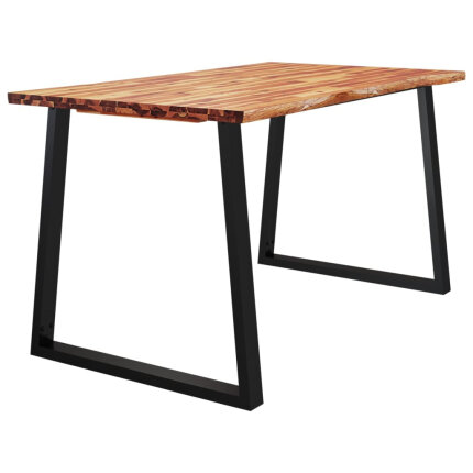 Table à manger Style Industriel en bois d'acacia 140 x 80 x 75 cm {attributes}