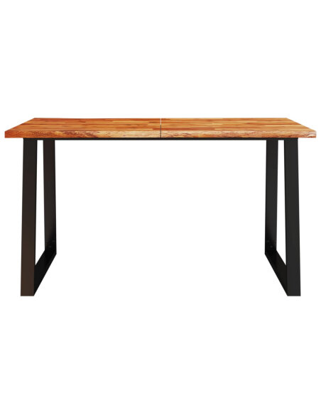 Table à manger Style Industriel en bois d'acacia 140 x 80 x 75 cm {attributes} Table à manger Style Industriel en bois d'acacia 140 x 80 x 75 cm {attributes}