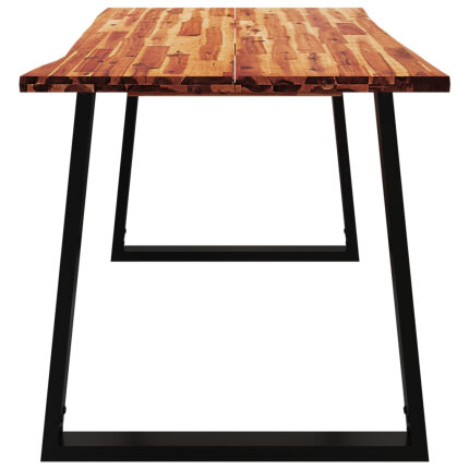 Table à manger Style Industriel en bois d'acacia 140 x 80 x 75 cm {attributes}