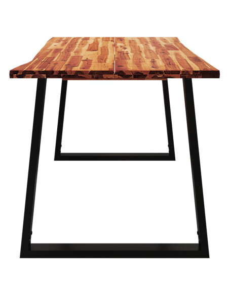 Table à manger Style Industriel en bois d'acacia 140 x 80 x 75 cm {attributes} Table à manger Style Industriel en bois d'acacia 140 x 80 x 75 cm {attributes}