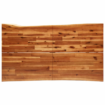 Table à manger Style Industriel en bois d'acacia 140 x 80 x 75 cm {attributes}